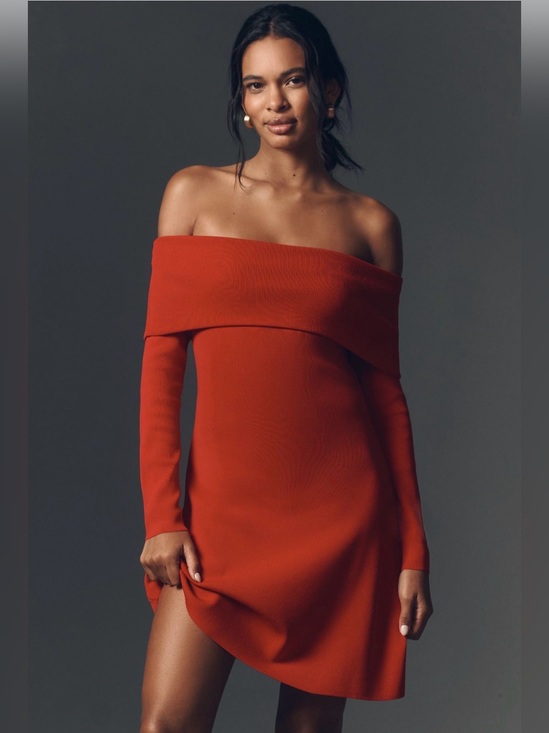 Endless Rose Dresses & Skirts - NWT, Anthropologie, Endless Rose Off-Shoulder Red Mini Dress, Small